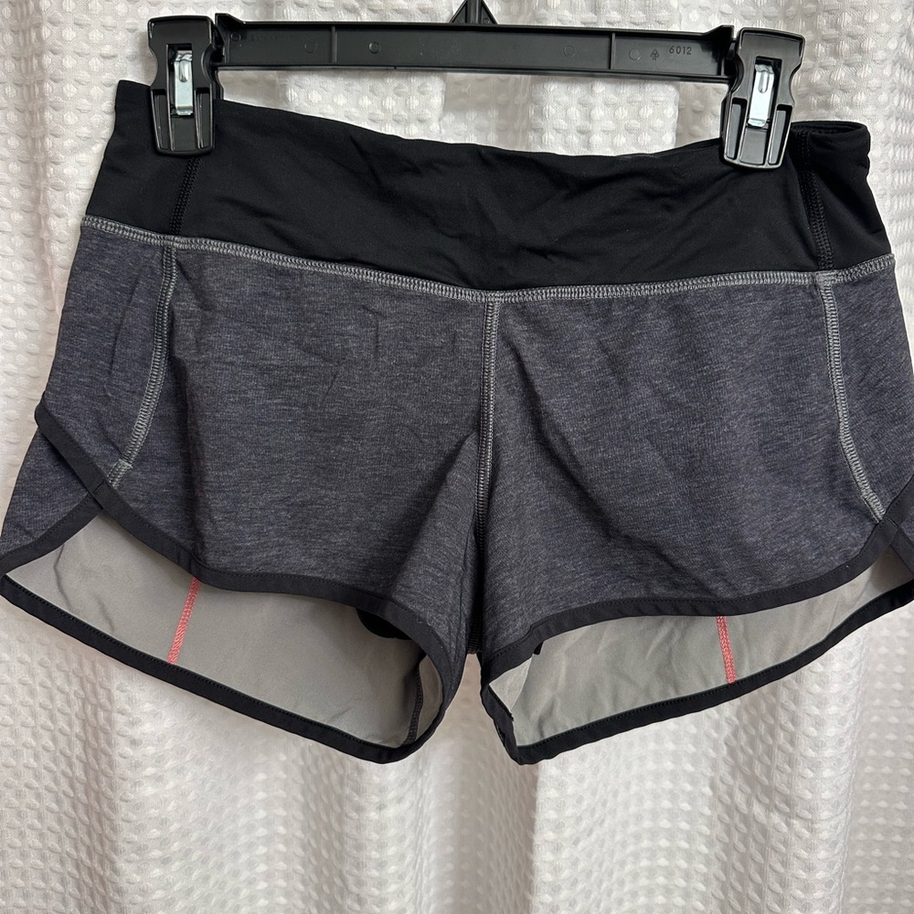 Lululemon Athletica Black and Gray Athletic Shorts